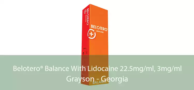 Belotero® Balance With Lidocaine 22.5mg/ml, 3mg/ml Grayson - Georgia