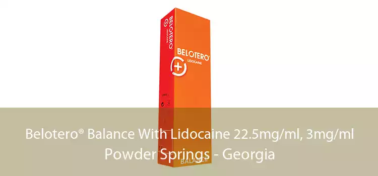 Belotero® Balance With Lidocaine 22.5mg/ml, 3mg/ml Powder Springs - Georgia
