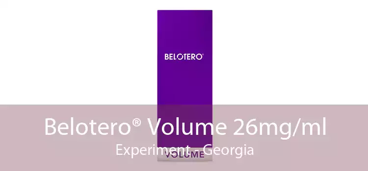 Belotero® Volume 26mg/ml Experiment - Georgia