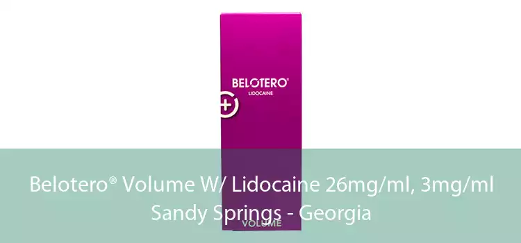 Belotero® Volume W/ Lidocaine 26mg/ml, 3mg/ml Sandy Springs - Georgia