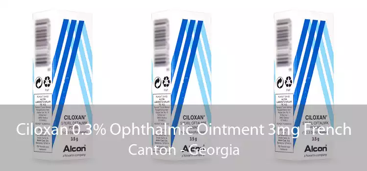 Ciloxan 0.3% Ophthalmic Ointment 3mg French Canton - Georgia
