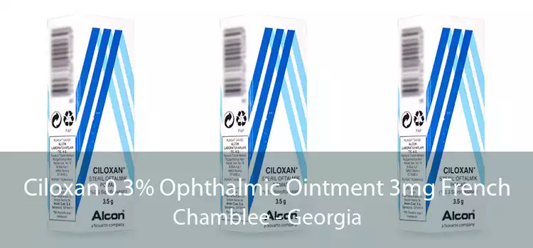 Ciloxan 0.3% Ophthalmic Ointment 3mg French Chamblee - Georgia
