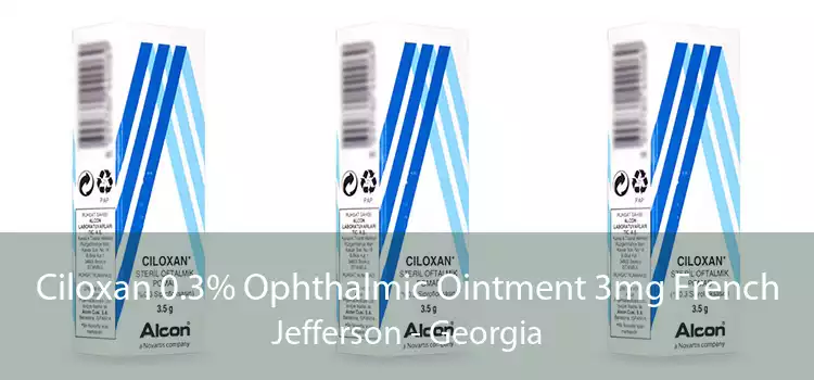 Ciloxan 0.3% Ophthalmic Ointment 3mg French Jefferson - Georgia