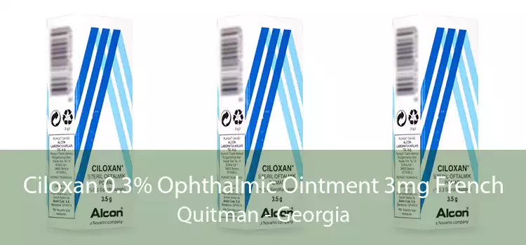 Ciloxan 0.3% Ophthalmic Ointment 3mg French Quitman - Georgia