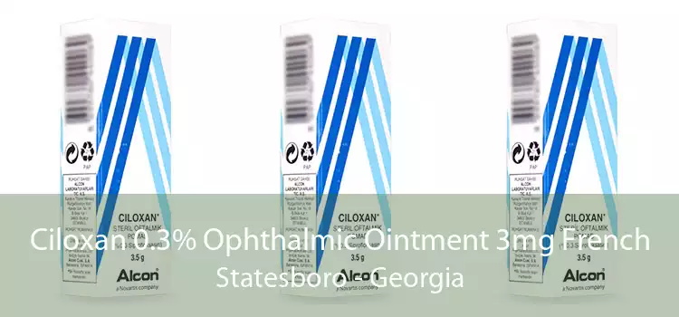 Ciloxan 0.3% Ophthalmic Ointment 3mg French Statesboro - Georgia
