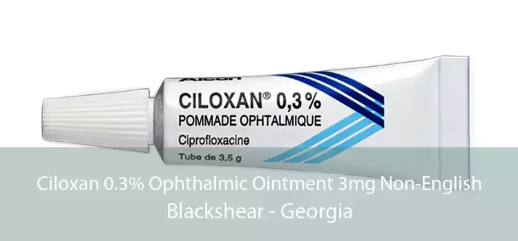 Ciloxan 0.3% Ophthalmic Ointment 3mg Non-English Blackshear - Georgia