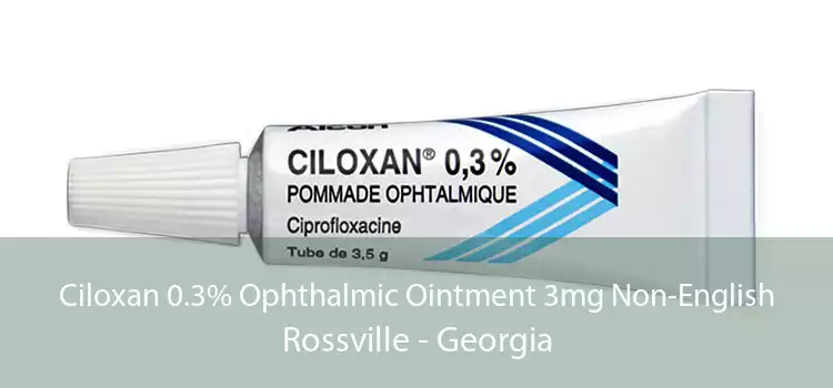 Ciloxan 0.3% Ophthalmic Ointment 3mg Non-English Rossville - Georgia