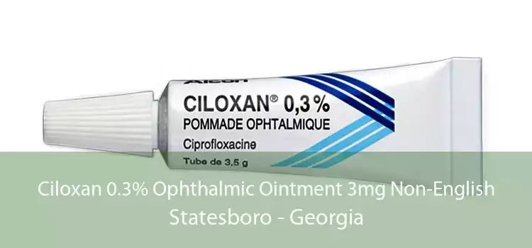 Ciloxan 0.3% Ophthalmic Ointment 3mg Non-English Statesboro - Georgia
