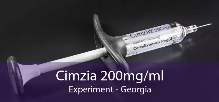 Cimzia 200mg/ml Experiment - Georgia