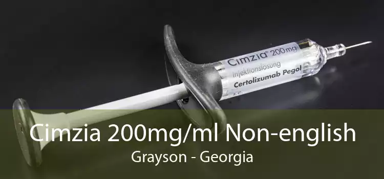 Cimzia 200mg/ml Non-english Grayson - Georgia