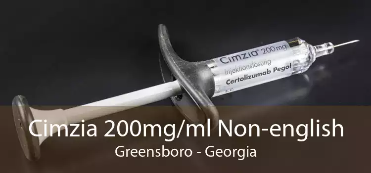 Cimzia 200mg/ml Non-english Greensboro - Georgia