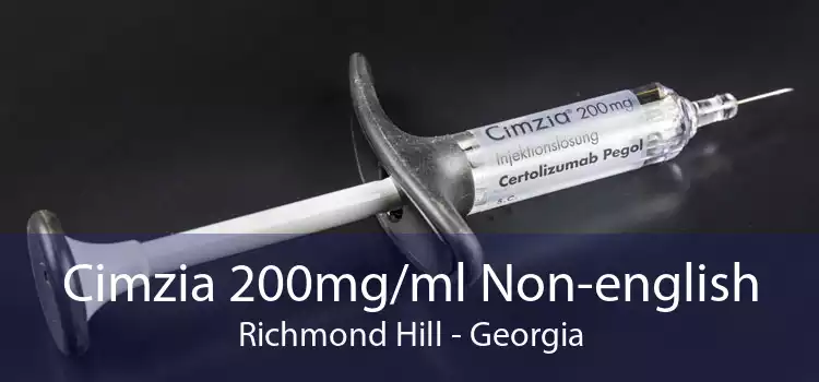 Cimzia 200mg/ml Non-english Richmond Hill - Georgia