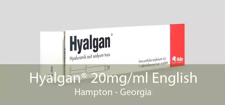 Hyalgan® 20mg/ml English Hampton - Georgia