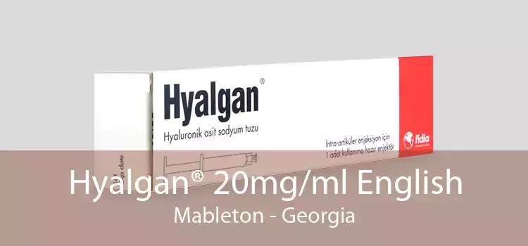Hyalgan® 20mg/ml English Mableton - Georgia