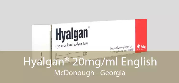 Hyalgan® 20mg/ml English McDonough - Georgia