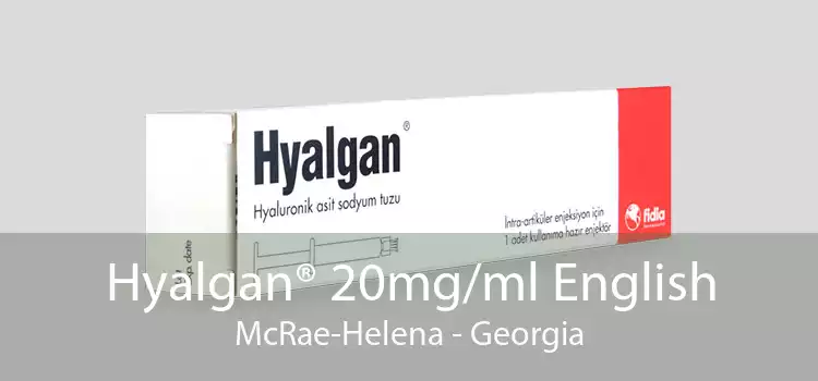 Hyalgan® 20mg/ml English McRae-Helena - Georgia