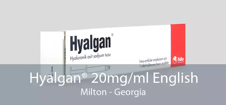 Hyalgan® 20mg/ml English Milton - Georgia