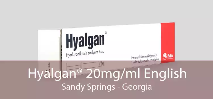 Hyalgan® 20mg/ml English Sandy Springs - Georgia
