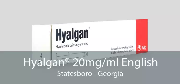 Hyalgan® 20mg/ml English Statesboro - Georgia