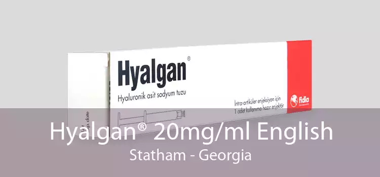 Hyalgan® 20mg/ml English Statham - Georgia