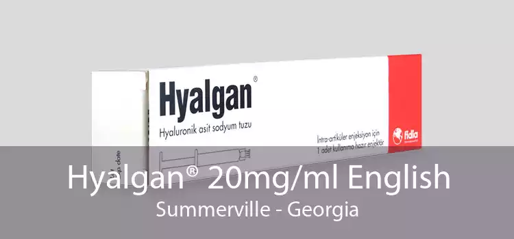 Hyalgan® 20mg/ml English Summerville - Georgia