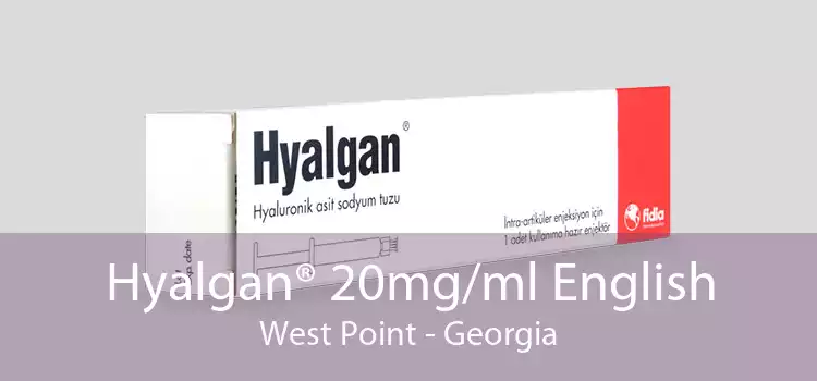 Hyalgan® 20mg/ml English West Point - Georgia