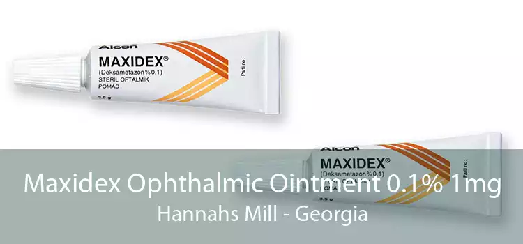 Maxidex Ophthalmic Ointment 0.1% 1mg Hannahs Mill - Georgia