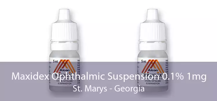 Maxidex Ophthalmic Suspension 0.1% 1mg St. Marys - Georgia