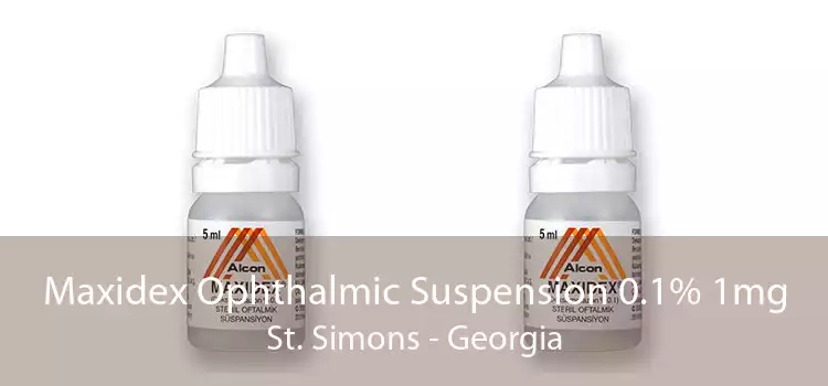 Maxidex Ophthalmic Suspension 0.1% 1mg St. Simons - Georgia
