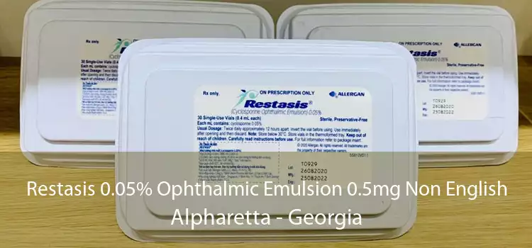 Restasis 0.05% Ophthalmic Emulsion 0.5mg Non English Alpharetta - Georgia