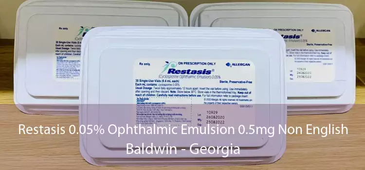 Restasis 0.05% Ophthalmic Emulsion 0.5mg Non English Baldwin - Georgia