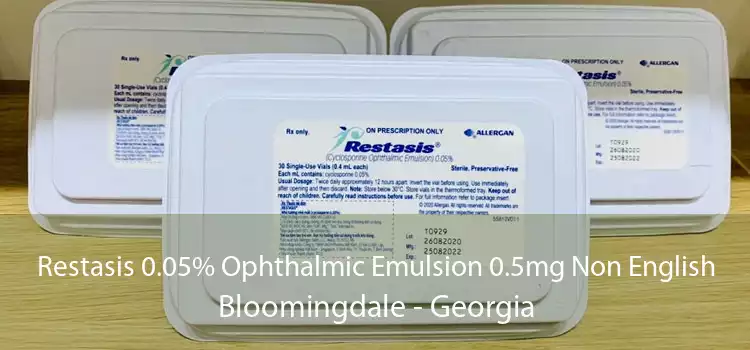 Restasis 0.05% Ophthalmic Emulsion 0.5mg Non English Bloomingdale - Georgia