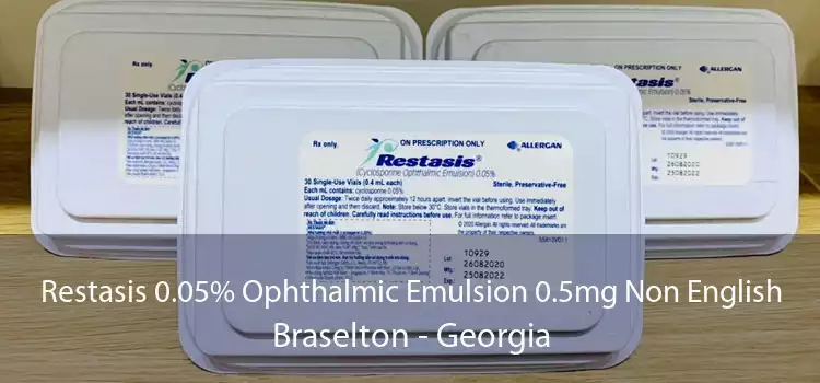 Restasis 0.05% Ophthalmic Emulsion 0.5mg Non English Braselton - Georgia