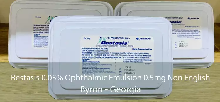 Restasis 0.05% Ophthalmic Emulsion 0.5mg Non English Byron - Georgia