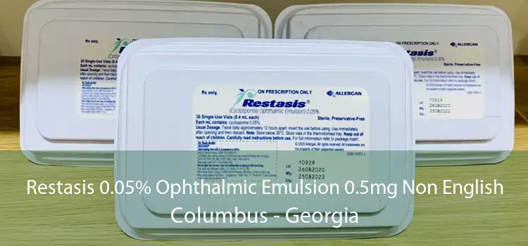 Restasis 0.05% Ophthalmic Emulsion 0.5mg Non English Columbus - Georgia