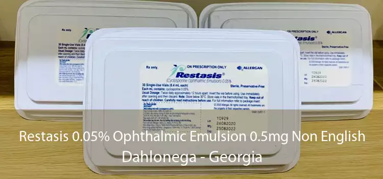 Restasis 0.05% Ophthalmic Emulsion 0.5mg Non English Dahlonega - Georgia