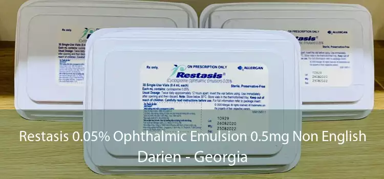 Restasis 0.05% Ophthalmic Emulsion 0.5mg Non English Darien - Georgia