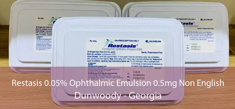 Restasis 0.05% Ophthalmic Emulsion 0.5mg Non English Dunwoody - Georgia