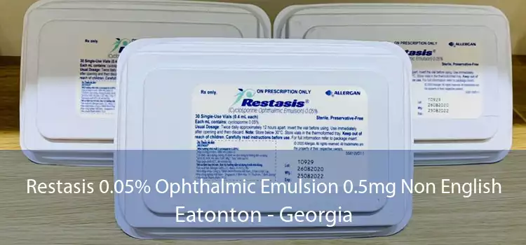 Restasis 0.05% Ophthalmic Emulsion 0.5mg Non English Eatonton - Georgia