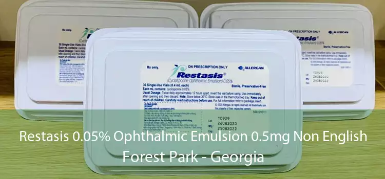 Restasis 0.05% Ophthalmic Emulsion 0.5mg Non English Forest Park - Georgia