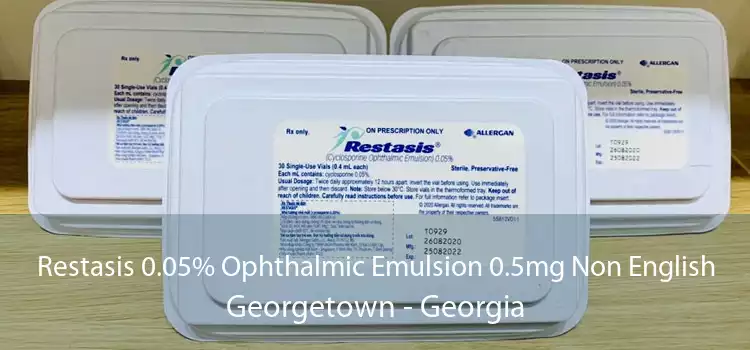 Restasis 0.05% Ophthalmic Emulsion 0.5mg Non English Georgetown - Georgia