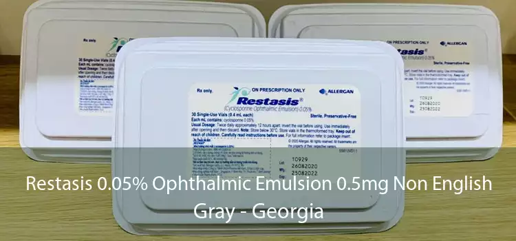 Restasis 0.05% Ophthalmic Emulsion 0.5mg Non English Gray - Georgia