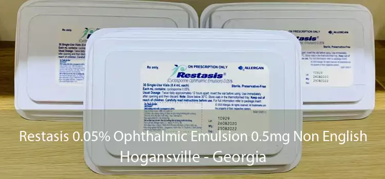 Restasis 0.05% Ophthalmic Emulsion 0.5mg Non English Hogansville - Georgia