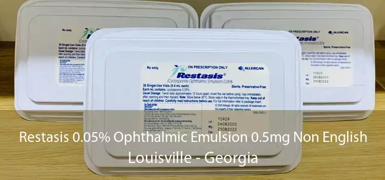 Restasis 0.05% Ophthalmic Emulsion 0.5mg Non English Louisville - Georgia