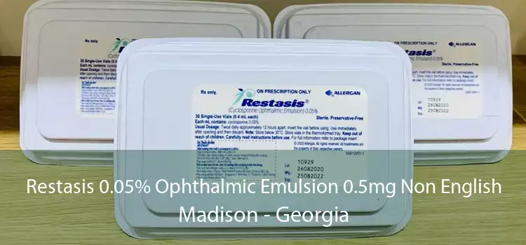 Restasis 0.05% Ophthalmic Emulsion 0.5mg Non English Madison - Georgia
