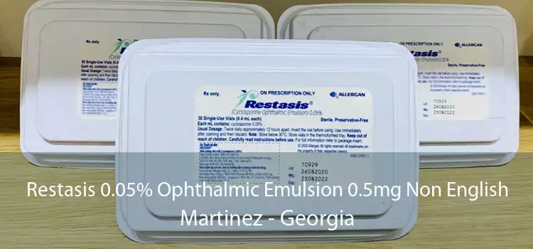 Restasis 0.05% Ophthalmic Emulsion 0.5mg Non English Martinez - Georgia