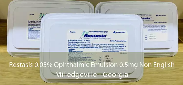 Restasis 0.05% Ophthalmic Emulsion 0.5mg Non English Milledgeville - Georgia