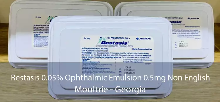 Restasis 0.05% Ophthalmic Emulsion 0.5mg Non English Moultrie - Georgia