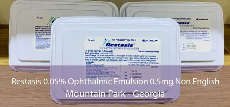 Restasis 0.05% Ophthalmic Emulsion 0.5mg Non English Mountain Park - Georgia