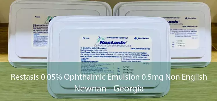 Restasis 0.05% Ophthalmic Emulsion 0.5mg Non English Newnan - Georgia